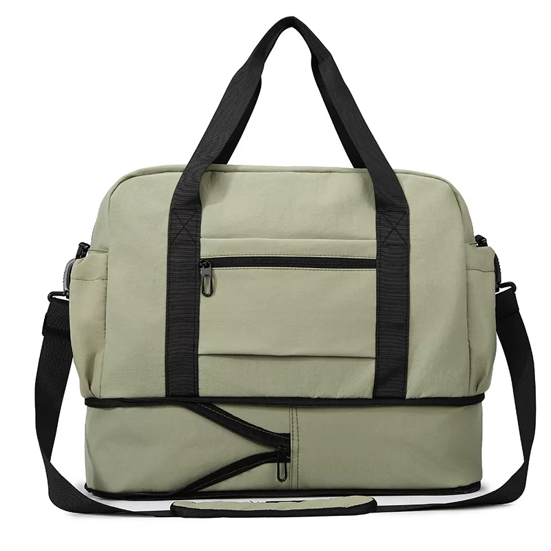 Travel bag with wet and dry separation, multiple pockets for storage, fitness bag, expandable, simple design, trolley luggage bag, new style