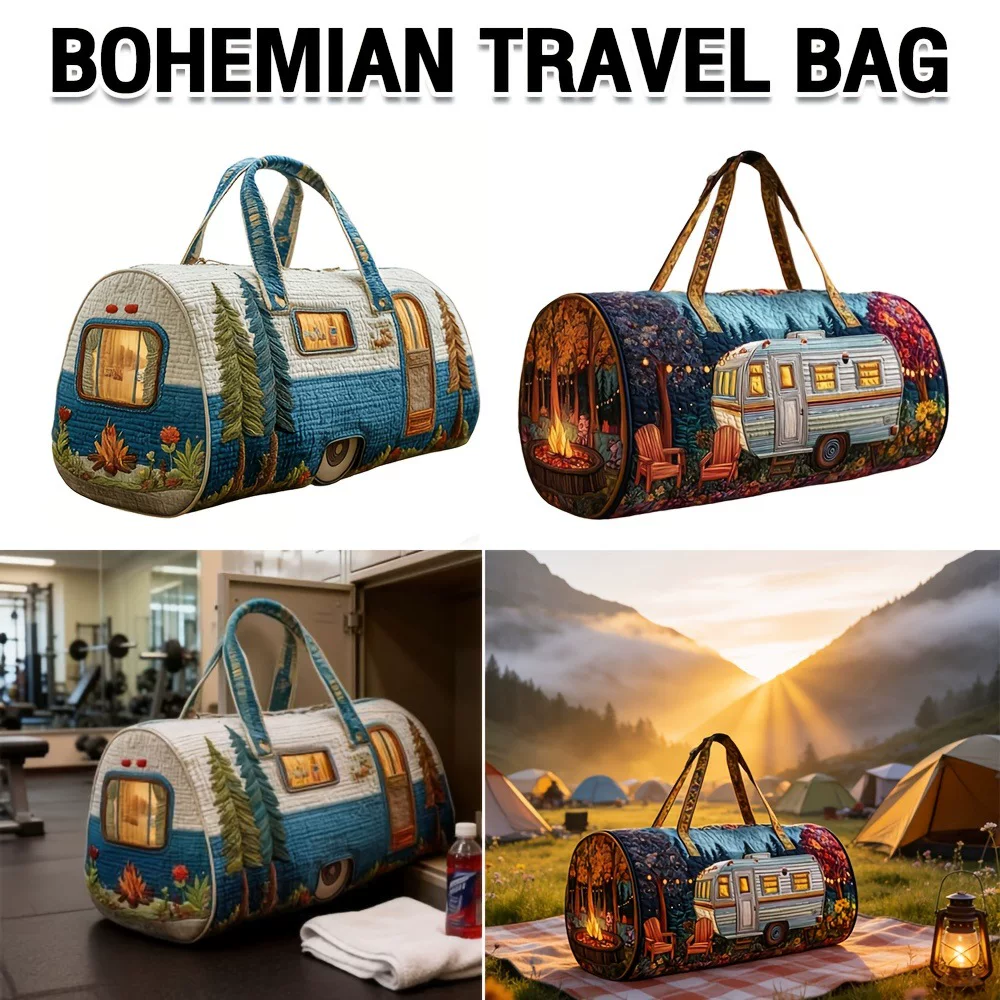 3D数码印花旅行箱旅行包多功能运动健身手提包新款
