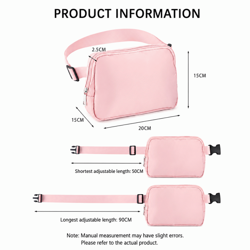 Lulu waist bag, running leisure chest bag, outdoor sports custom logo messenger bag, outdoor sports