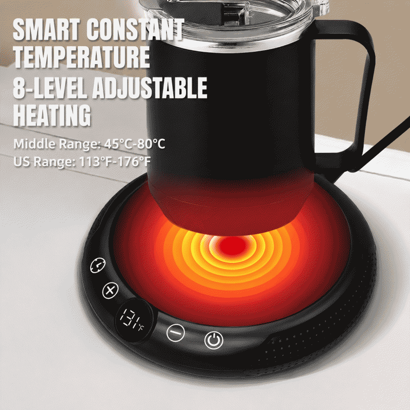 Cross-border intelligent constant-temperature heating coaster, warming cup base, heating adjustable temperature, dormitory accelerated milk heater coaster