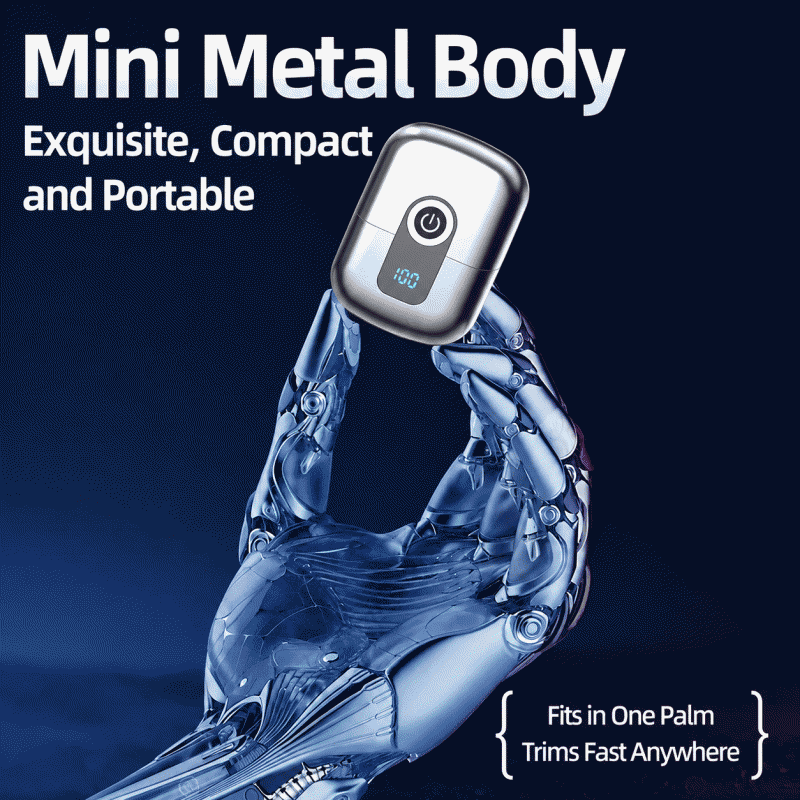 Ambitious men's razor, cross-border new electric shaver, magnetic head mini portable double-head shaver
