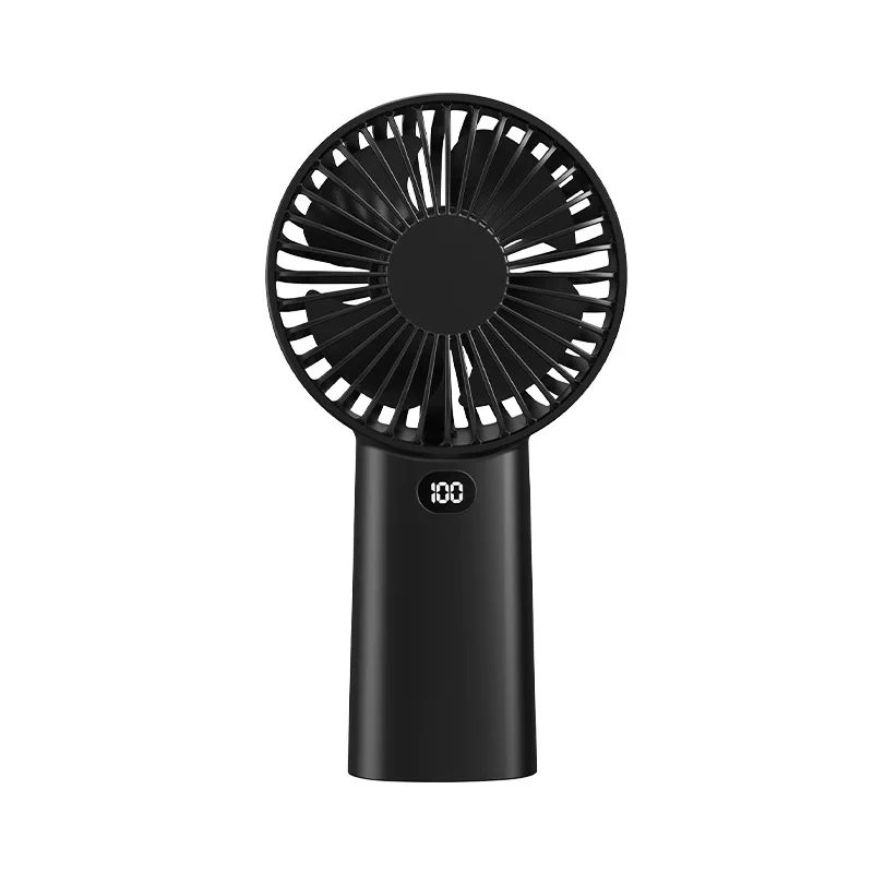 USB 핸드헬드 소형 휴대용 데스크탑 디지털 디스플레이 충전식 장시간 사용 대풍량 선풍기
