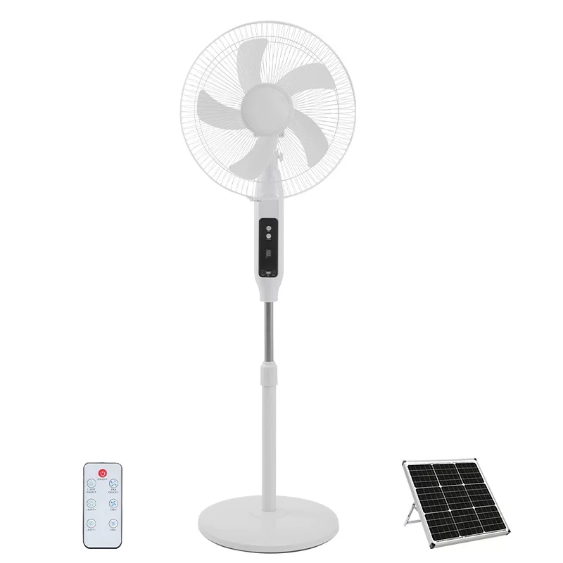 16-Zoll-Solartischventilator mit Fernbedienung, langes Laufzeit, beleuchtet, aufladbar