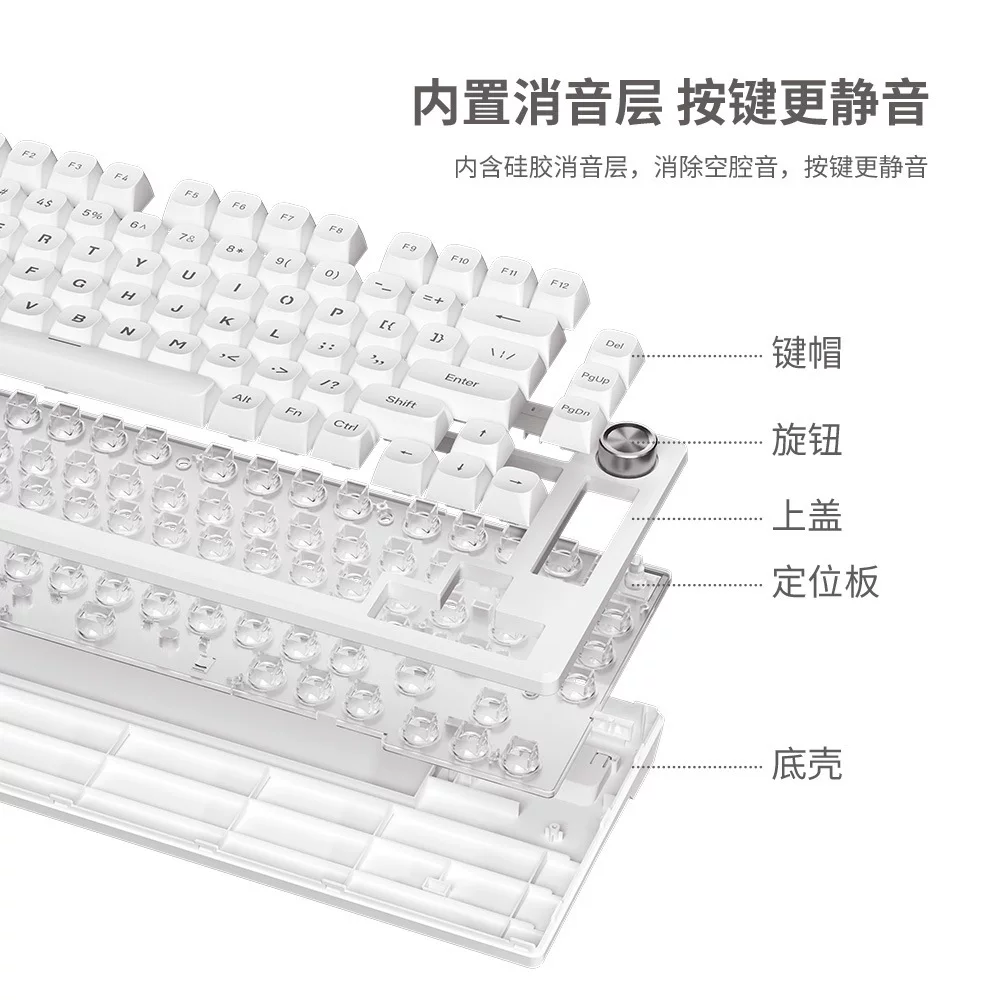 FURYCUBE IP75发光机械手感键盘电脑游戏电竞高颜值有线静音键盘