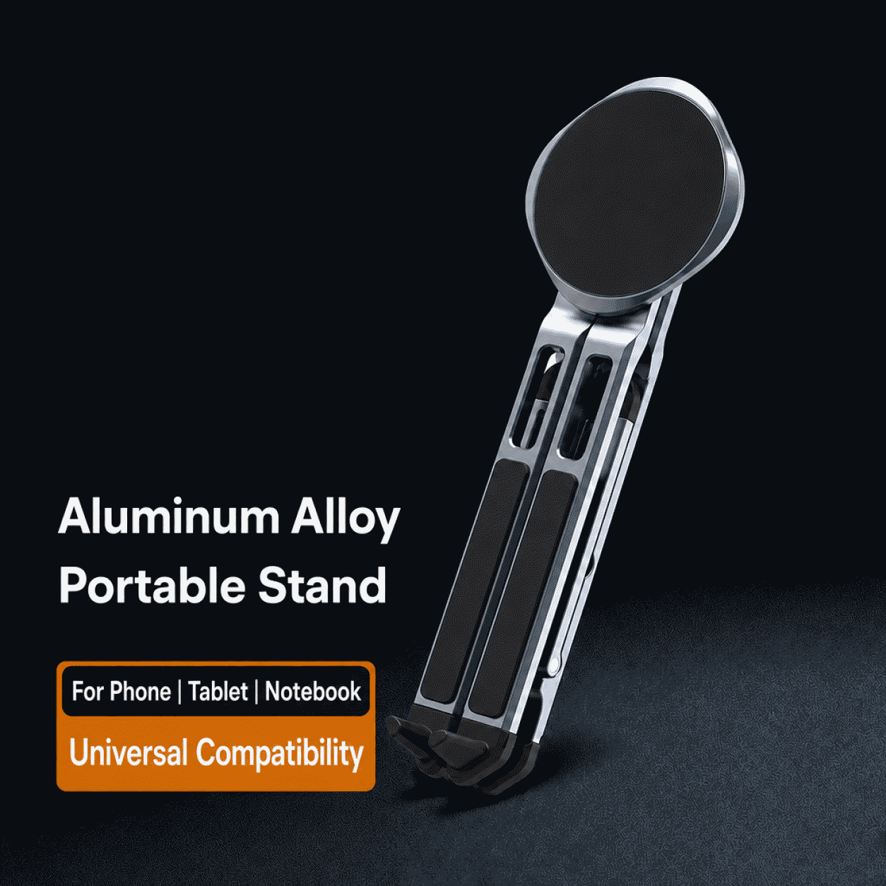 Best-selling magnetic aluminum alloy phone holder, portable multi-functional holder for tablets, phones, and laptops