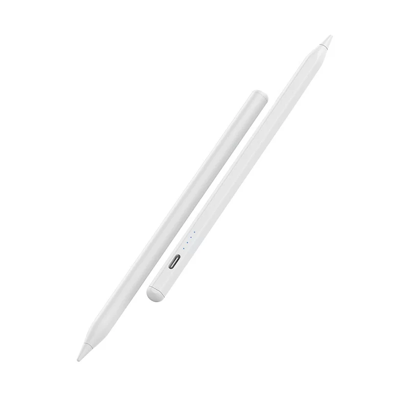 Der touchdown-pinsel schreibt mit einem wackeren pinsel das ipad android mit der handschrift