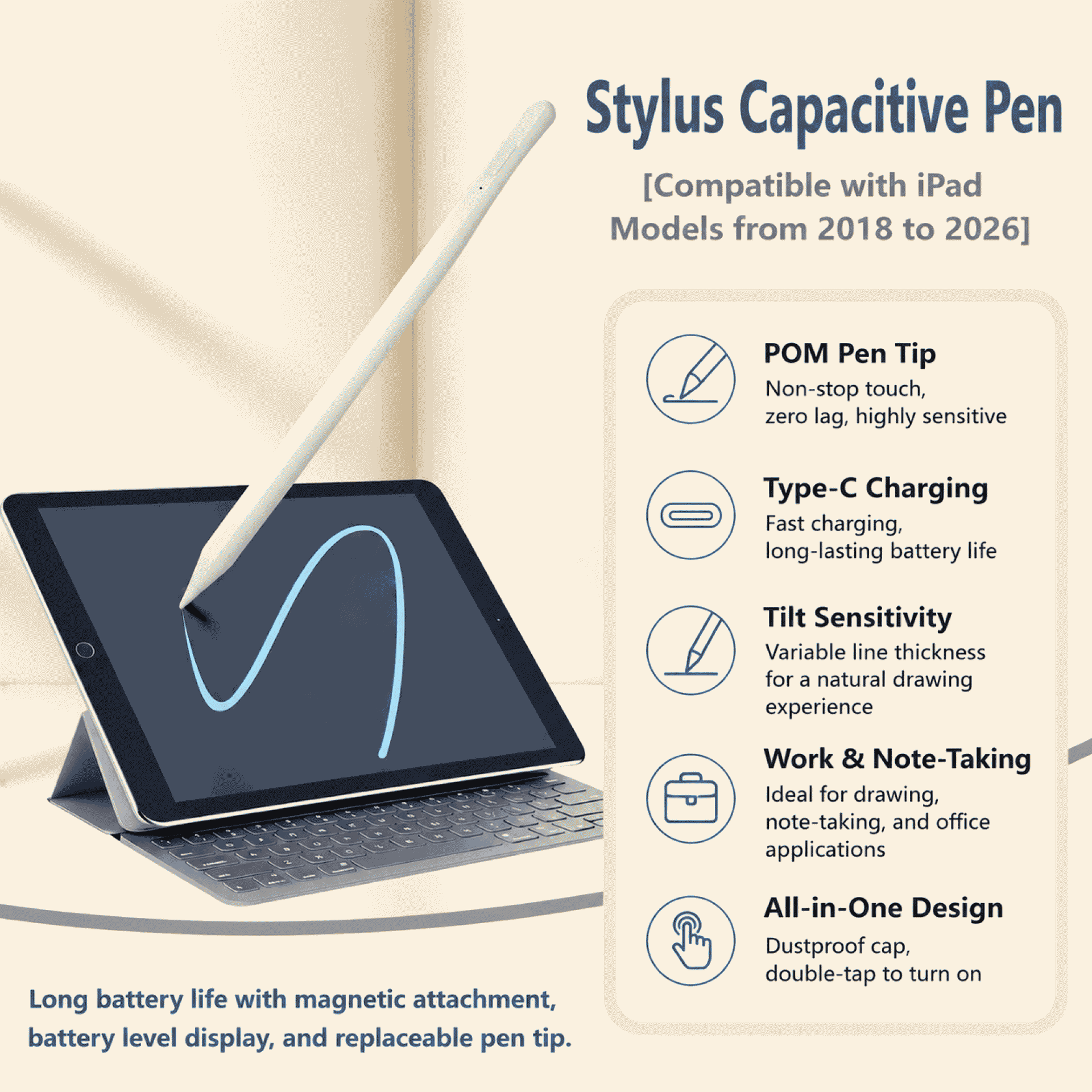 ipadpencil, apple magnetic stylus, apple pencil Stylus wholesale magnetic pen