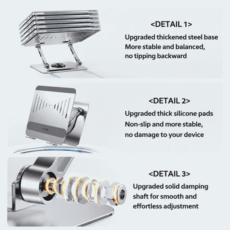 Laptop stand bracket 360° rotating desktop height increasing suspended vertical lifting cooling wholesale