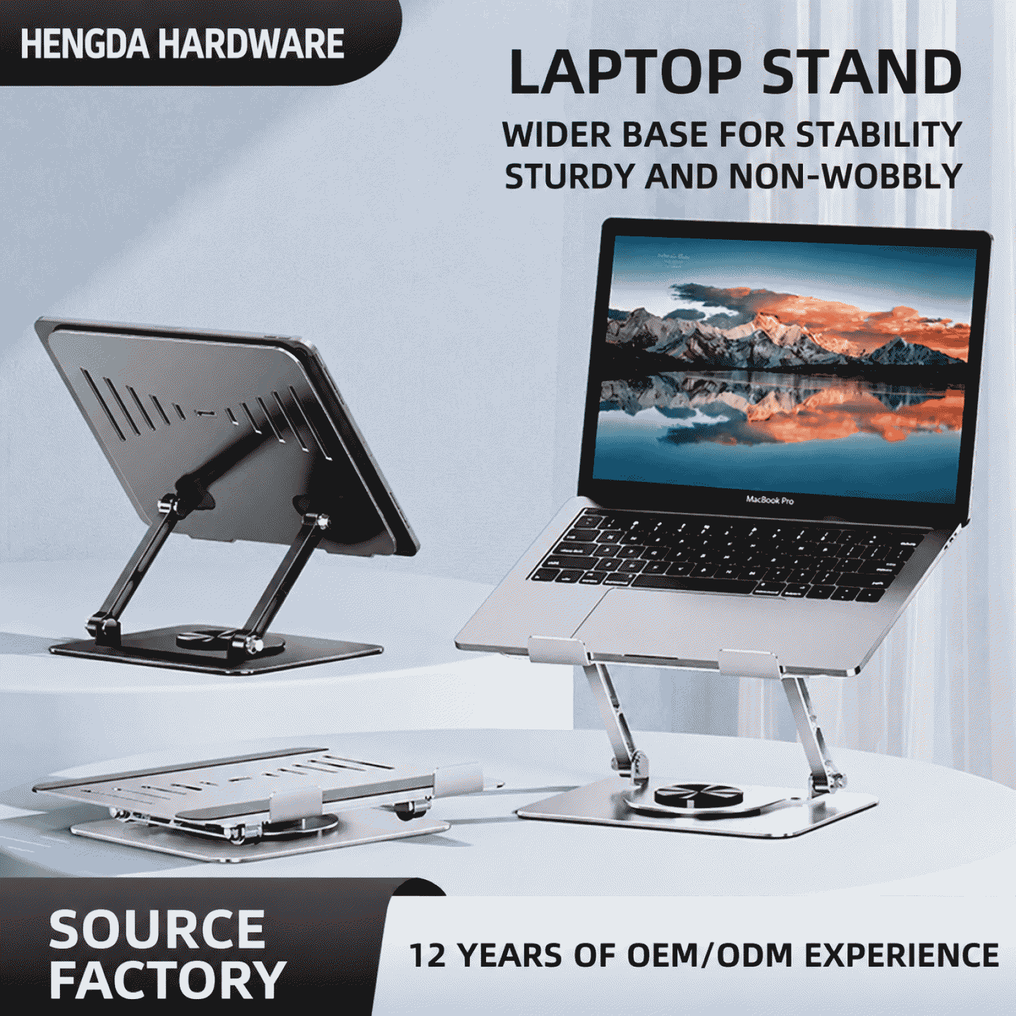 Laptop stand bracket 360° rotating desktop height increasing suspended vertical lifting cooling wholesale