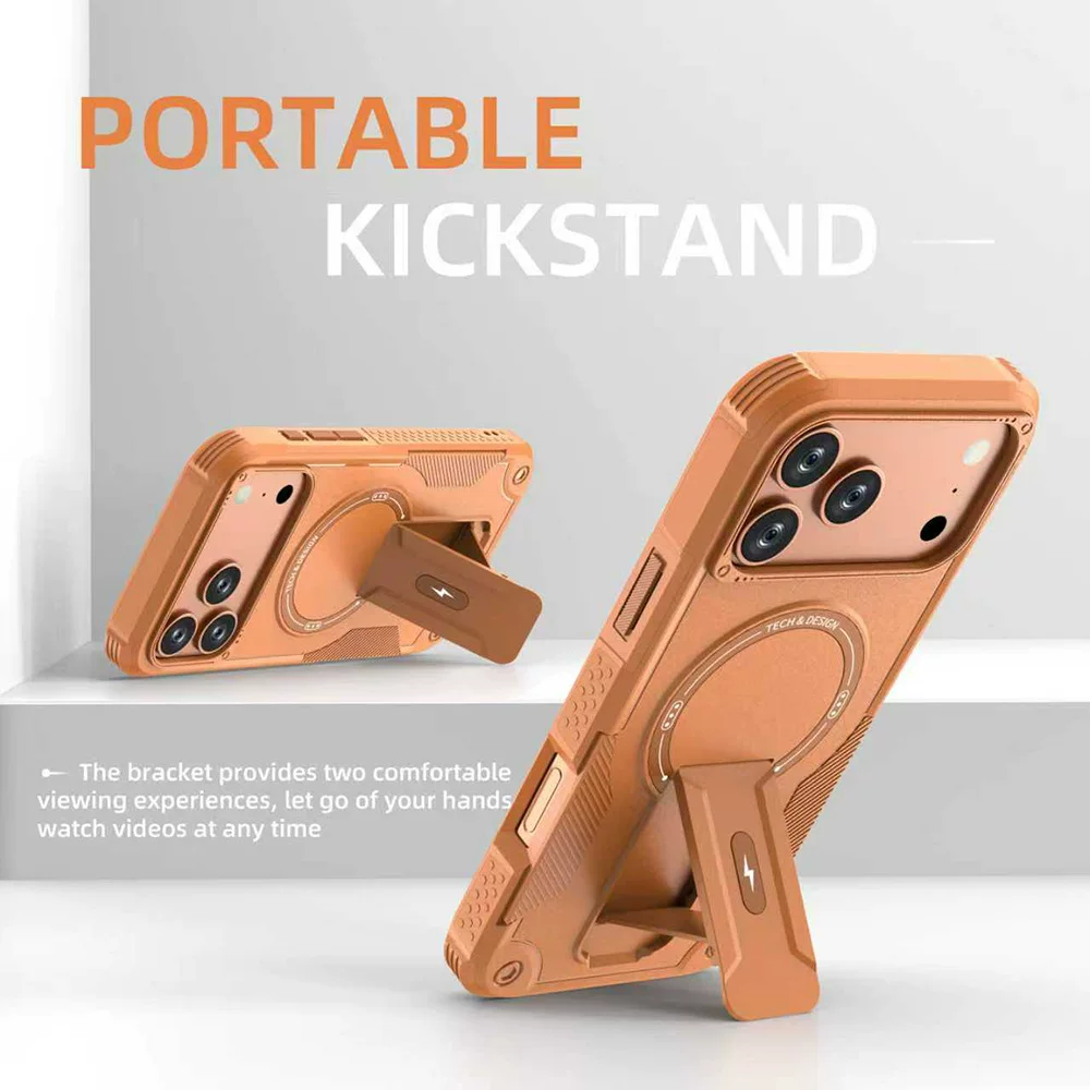 Bundesliga-Design verdeckter Hakenhalter für Apple iPhone 17 Pro Max Schutzhülle mit Schutz vor Stürzen und Magnetverschluss