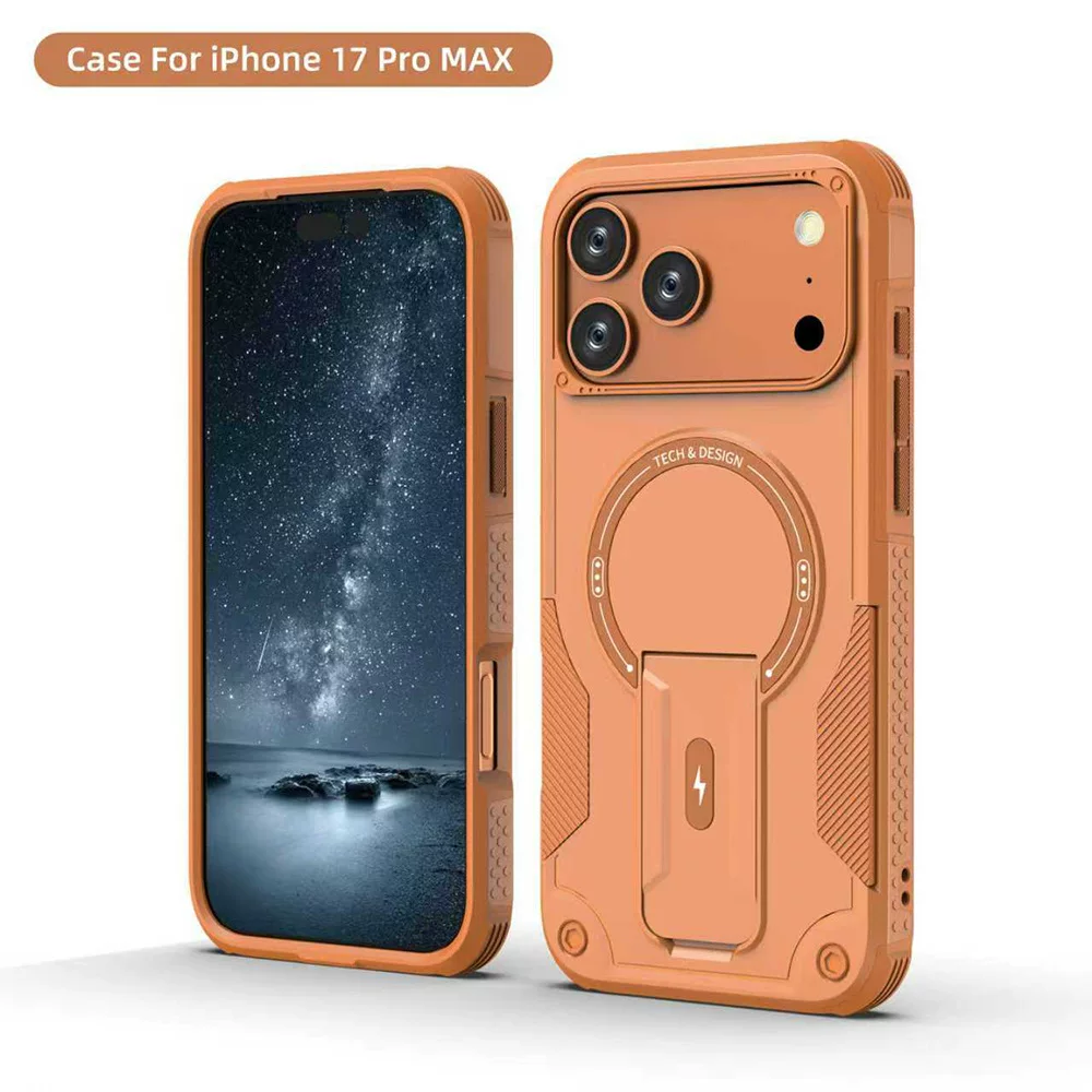 Bundesliga-Design verdeckter Hakenhalter für Apple iPhone 17 Pro Max Schutzhülle mit Schutz vor Stürzen und Magnetverschluss