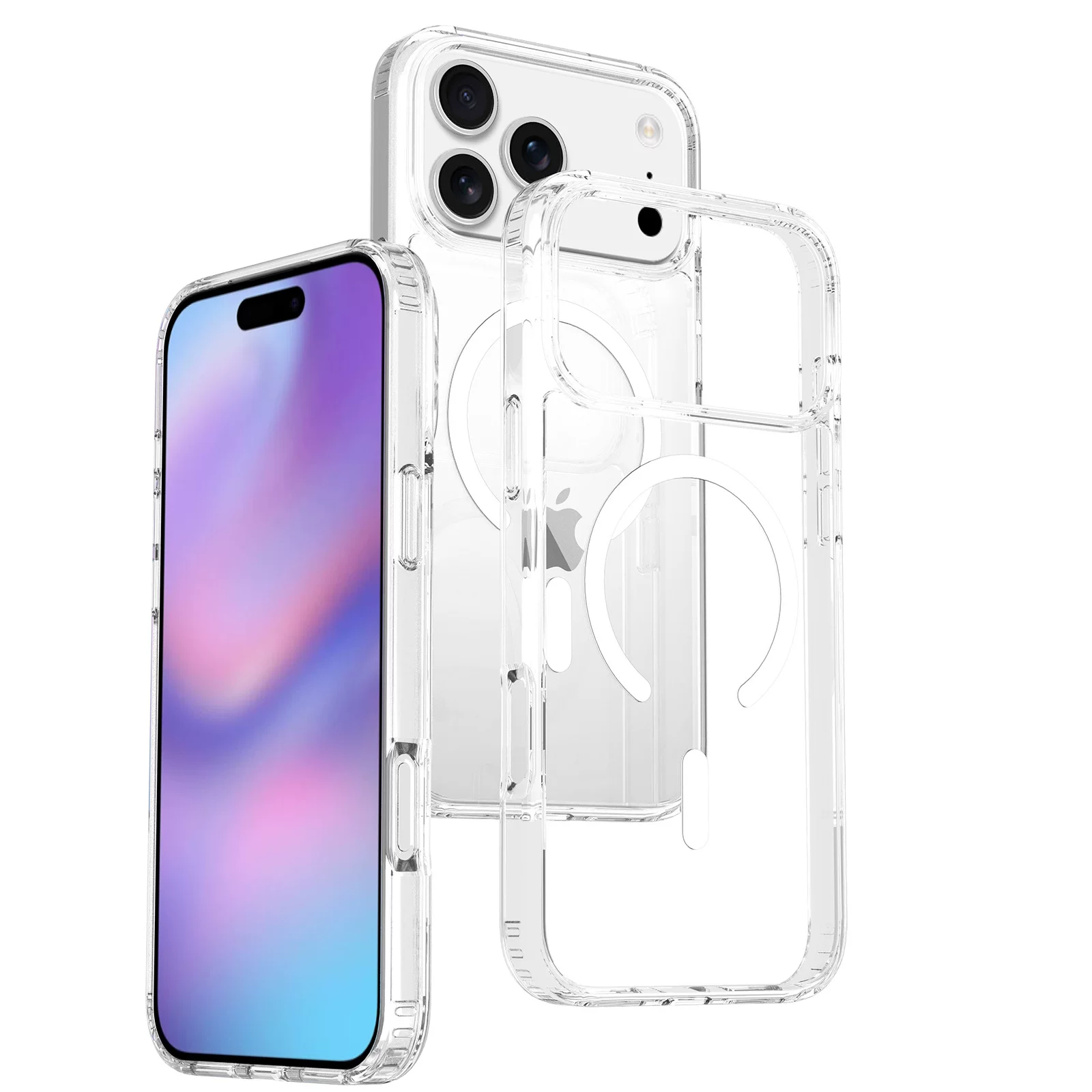 欧美跨境MagSafe磁吸适用 iPhone18ProMax手机壳透明防摔苹果18壳