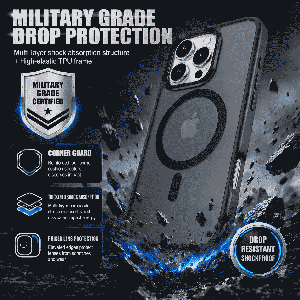 Wholesale of cross-border applicable iPhone15/14/13ProMax skin-sensing magnetic anti-drop matte phone cases available for customization