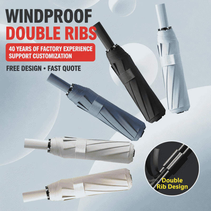 Wholesale of enlarged, reinforced and thickened folding manual three-fold black rubber sun protection umbrellas, suitable for both sunny and rainy days