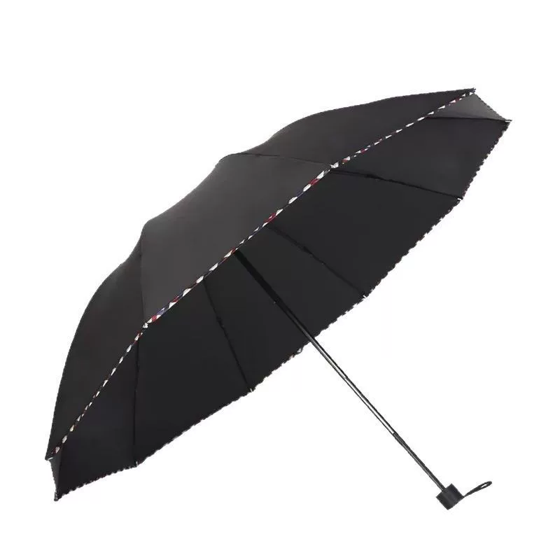 12-fach Knochenregenschirm, XXL Herren-/Damen-Handfaltmodell, dreipersonenfach wetterfester Sonnenschirm für Regen und Sonne, wind- und sturmsicher