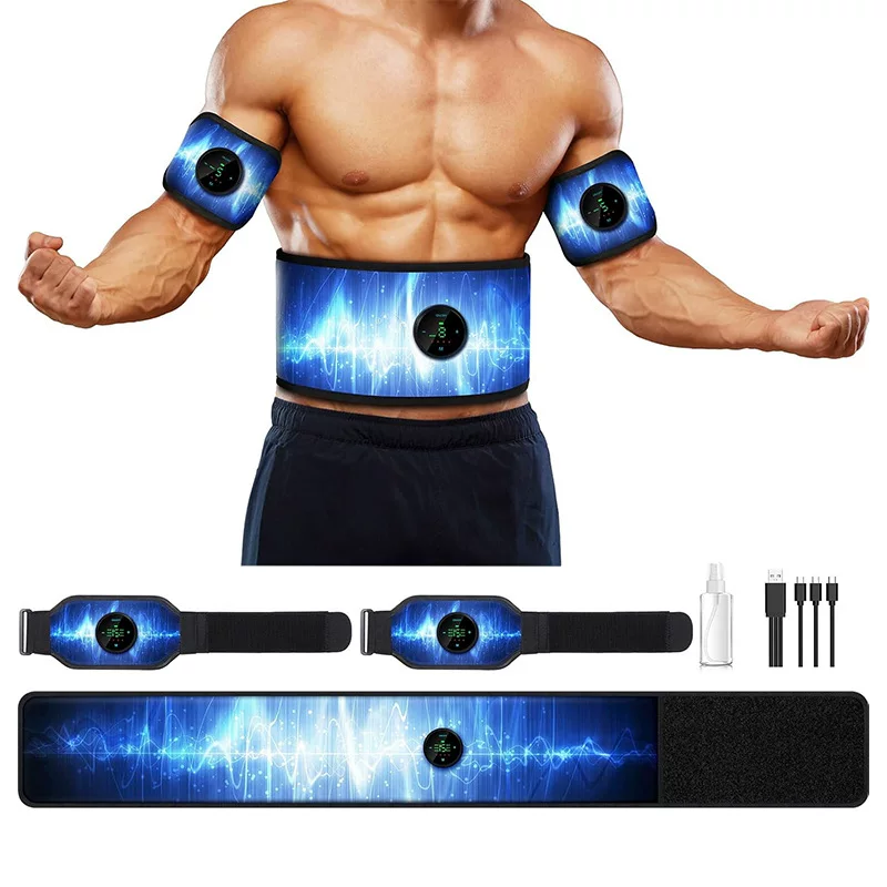Slimming belt, EMS abdominal fitness device, muscle training stimulator, massage abdominal fitness patch, custom-made abdominal muscle patch