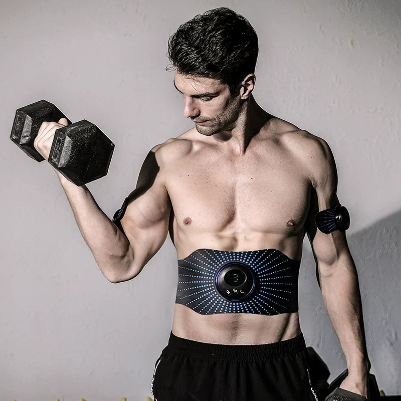 Charging Abdominal Fitness Instrument EMS Abdominal Muscle Patch Home Use Lazy Abdominal Fitness Device Main Unit Muscle Training Stimulator