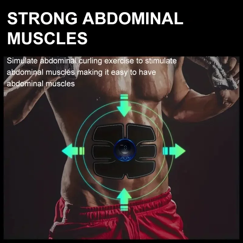 Abdominal fitness device, muscle training tool, muscle stimulator, abdominal massager, lazy person's fitness, abs patch