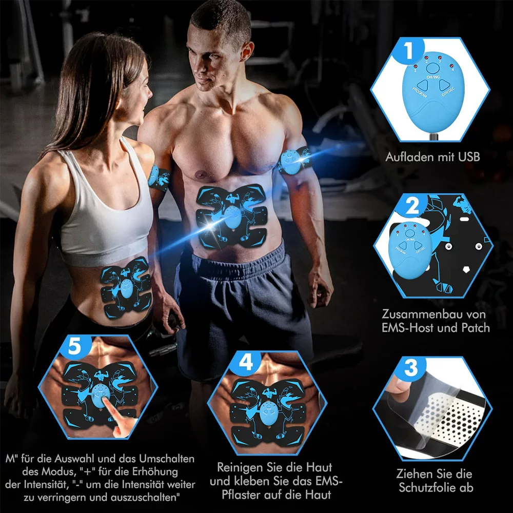 Massage device with cutting-edge technology, 6-pack abs patch, lazy person's home fitness equipment, abdominal muscle stimulator
