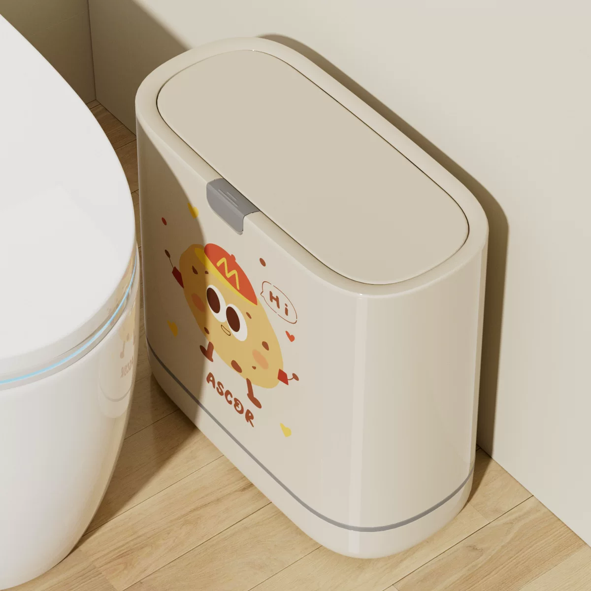 Gap trash can for bathroom and toilet, 2026 new style, household use with lid, large capacity, high appearance value for living room and kitchen