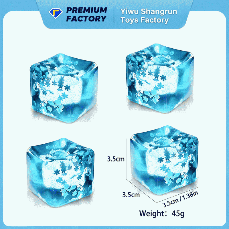 Snowflake ice cubes, square maltose, and stress-relieving toys with slow rebound effect, wholesale available
