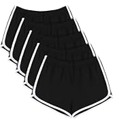 URATOT 5 Packs Soft Comfy Booty Cotton Workout Pants Breathable Lounge Dolphin Shorts Cycling Hik...