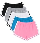 URATOT 5 Packs Soft Comfy Booty Cotton Workout Pants Breathable Lounge Dolphin Shorts Cycling Hik...
