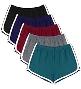URATOT 5 Packs Soft Comfy Booty Cotton Workout Pants Breathable Lounge Dolphin Shorts Cycling Hik...